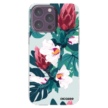 Picasee silikonowe przeźroczyste etui na Apple iPhone 14 Pro Max - Rhododendron