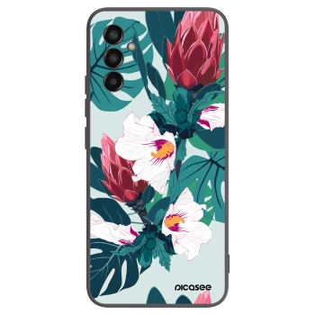Picasee silikonowe czarne etui na Samsung Galaxy M13 M135F - Rhododendron