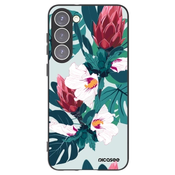 Picasee silikonowe czarne etui na Samsung Galaxy S23+ 5G - Rhododendron