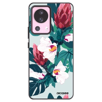 Picasee silikonowe czarne etui na Xiaomi 13 Lite - Rhododendron