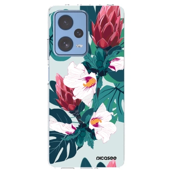 Picasee silikonowe przeźroczyste etui na Xiaomi Redmi Note 12 Pro 5G - Rhododendron