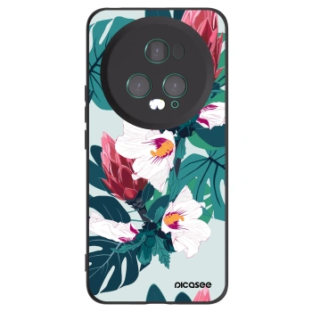 Picasee silikonowe czarne etui na Honor Magic5 Pro - Rhododendron