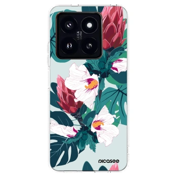 Picasee silikonowe przeźroczyste etui na Xiaomi 14 Pro - Rhododendron