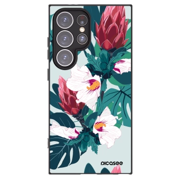 Picasee silikonowe czarne etui na Samsung Galaxy S24 Ultra S928B 5G - Rhododendron