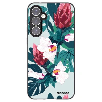Picasee silikonowe czarne etui na Samsung Galaxy S23 FE S711B - Rhododendron