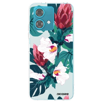 Picasee silikonowe przeźroczyste etui na Motorola Edge 40 Neo - Rhododendron