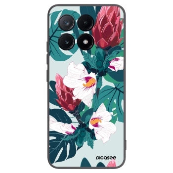 Picasee silikonowe czarne etui na Xiaomi Poco X6 Pro - Rhododendron
