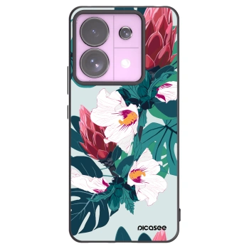 Picasee silikonowe czarne etui na Xiaomi Redmi Note 13 Pro 5G - Rhododendron