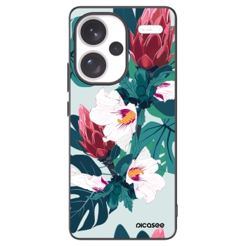 Picasee silikonowe czarne etui na Xiaomi Redmi Note 13 Pro+ 5G - Rhododendron