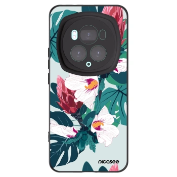 Picasee silikonowe czarne etui na Honor Magic6 Pro - Rhododendron