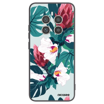 Picasee silikonowe czarne etui na Realme 12 Pro 5G - Rhododendron