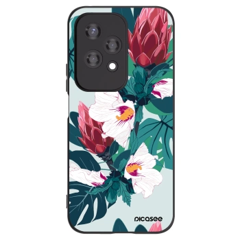 Picasee silikonowe czarne etui na Honor 200 Lite - Rhododendron
