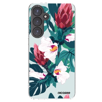 Picasee silikonowe przeźroczyste etui na Samsung Galaxy S24 FE S721B - Rhododendron