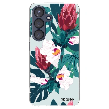 Picasee silikonowe przeźroczyste etui na Samsung Galaxy S25 5G - Rhododendron