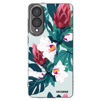 Picasee silikonowe przeźroczyste etui na Samsung Galaxy S25 Edge 5G - Rhododendron