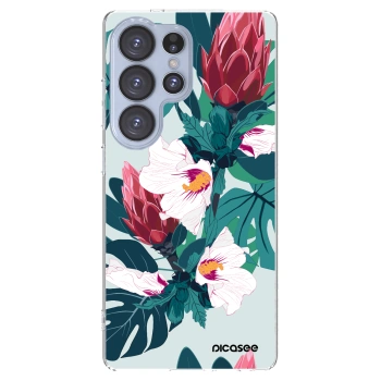 Picasee silikonowe przeźroczyste etui na Samsung Galaxy S25 Ultra 5G - Rhododendron