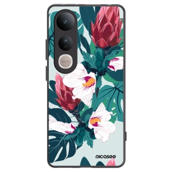 Picasee silikonowe czarne etui na Vivo V50 Lite 5G - Rhododendron