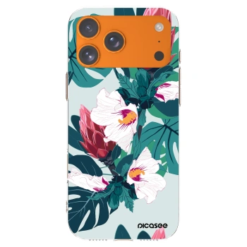 Picasee silikonowe przeźroczyste etui na Apple iPhone 17 Pro Max - Rhododendron