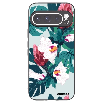 Picasee silikonowe czarne etui na Google Pixel 9 Pro XL - Rhododendron