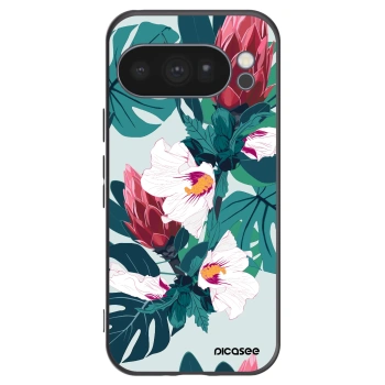 Picasee silikonowe czarne etui na Google Pixel 10 Pro - Rhododendron