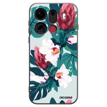 Picasee silikonowe czarne etui na OPPO Find X9 Pro - Rhododendron