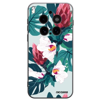 Picasee silikonowe czarne etui na Vivo X300 Pro - Rhododendron