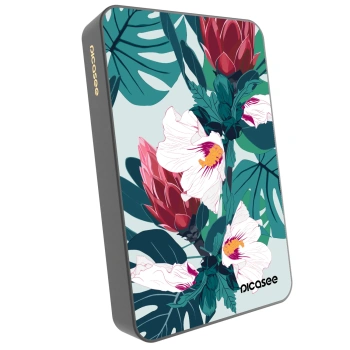 Picasee Powerbank z MagSafe 10 000 mAh Szary - Rhododendron