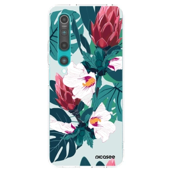 Picasee silikonowe przeźroczyste etui na Xiaomi Mi 10 - Rhododendron