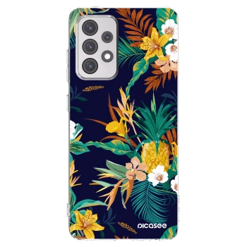 Picasee silikonowe przeźroczyste etui na Samsung Galaxy A52s 5G A528B - Pineapple Color