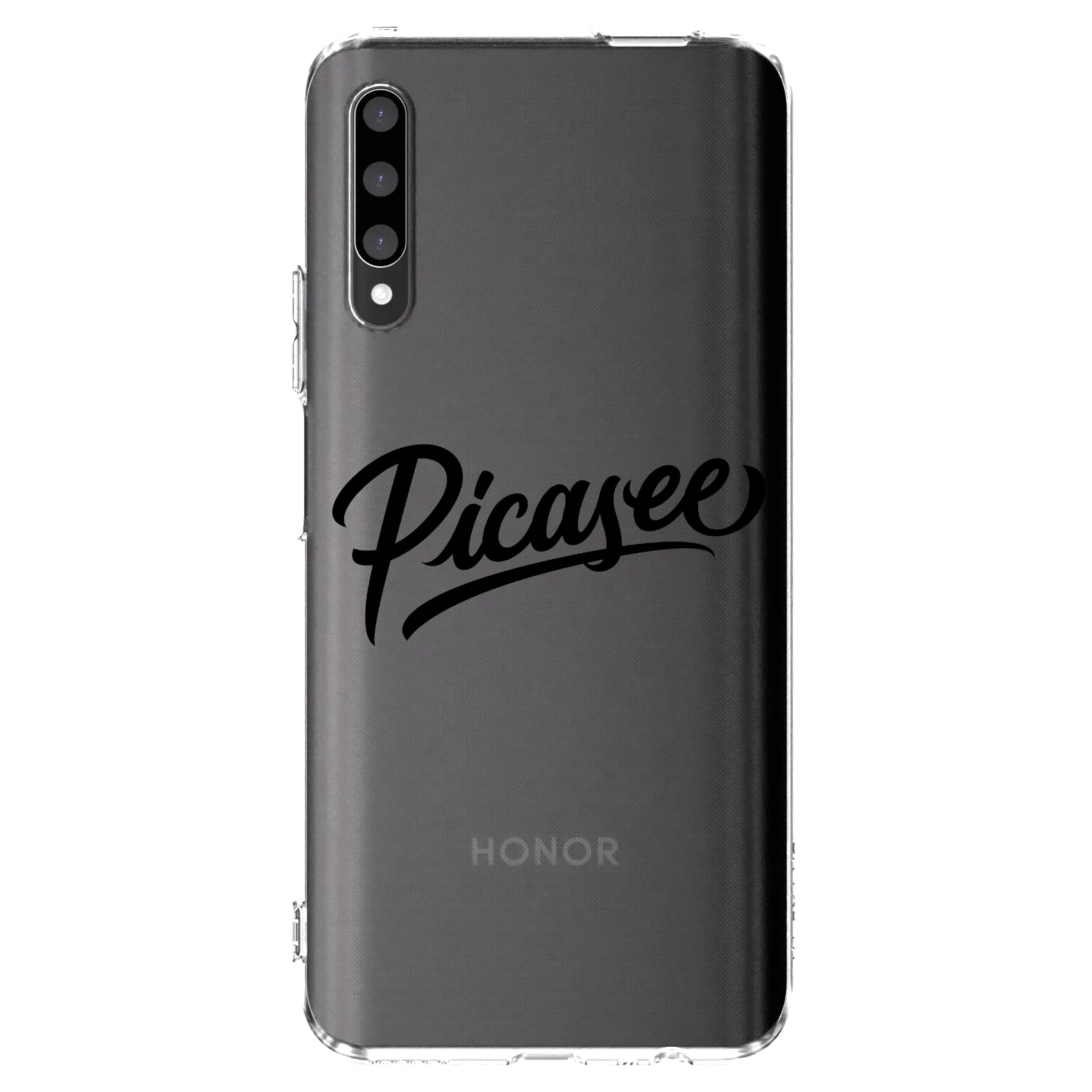 Picasee silikonowe przeźroczyste etui na Honor 9X Pro - Picasee - old logo - black