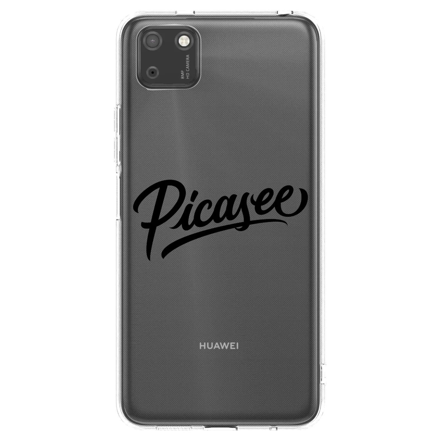 Picasee silikonowe przeźroczyste etui na Huawei Y5P - Picasee - old logo - black