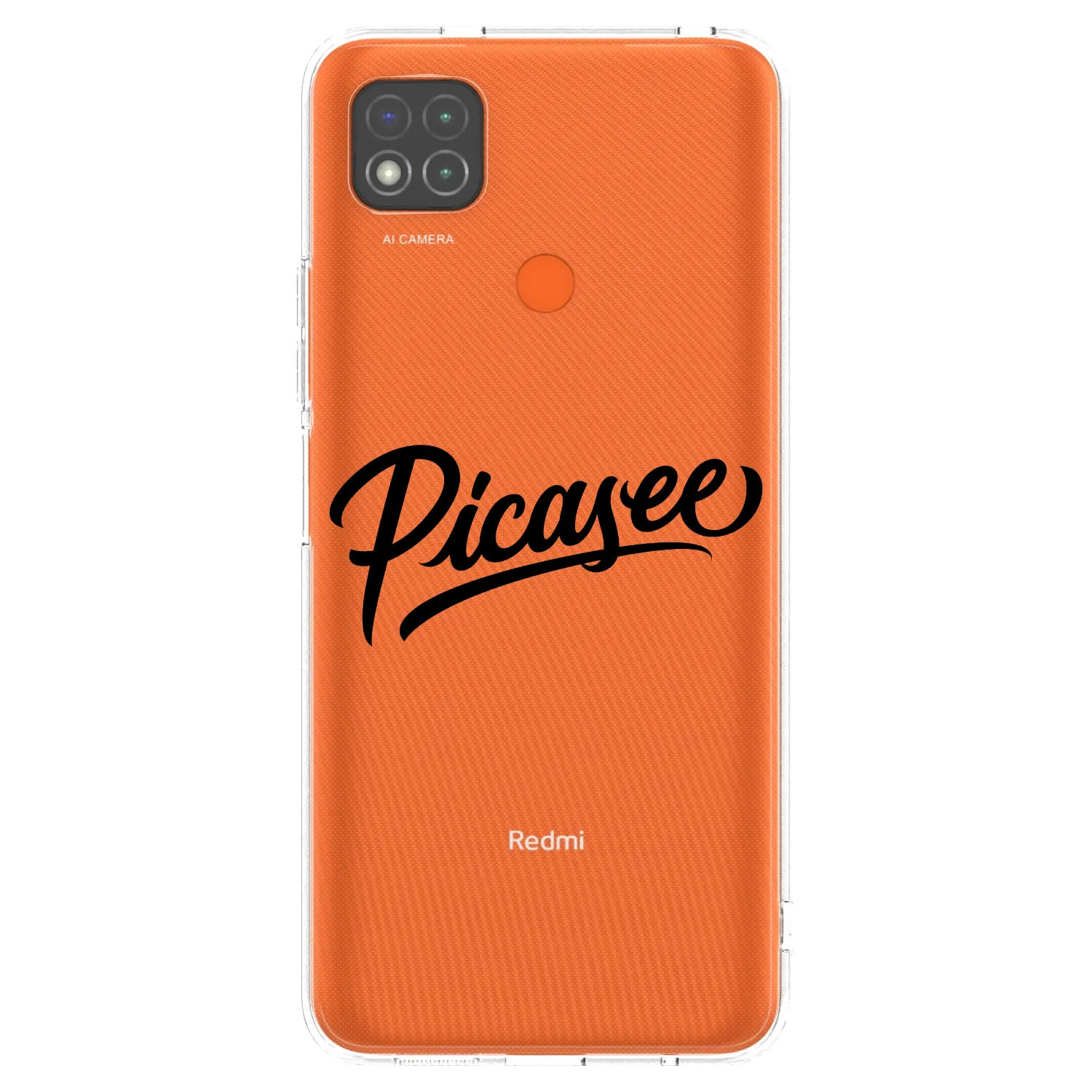 Picasee silikonowe przeźroczyste etui na Xiaomi Redmi 9C - Picasee - old logo - black