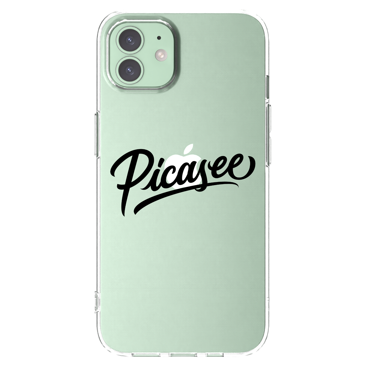 Picasee silikonowe przeźroczyste etui na Apple iPhone 12 Pro - Picasee - old logo - black