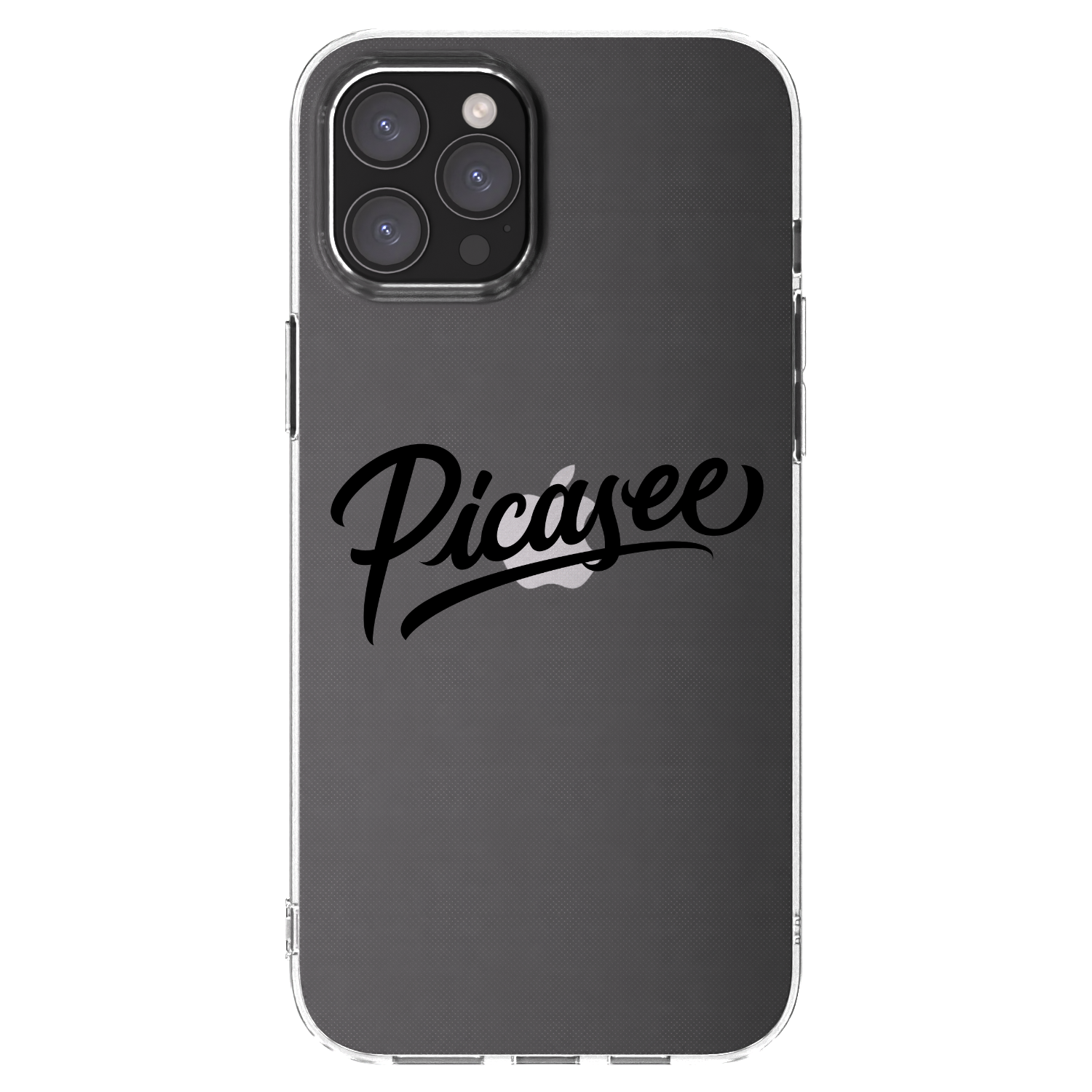 Picasee silikonowe przeźroczyste etui na Apple iPhone 12 Pro Max - Picasee - old logo - black