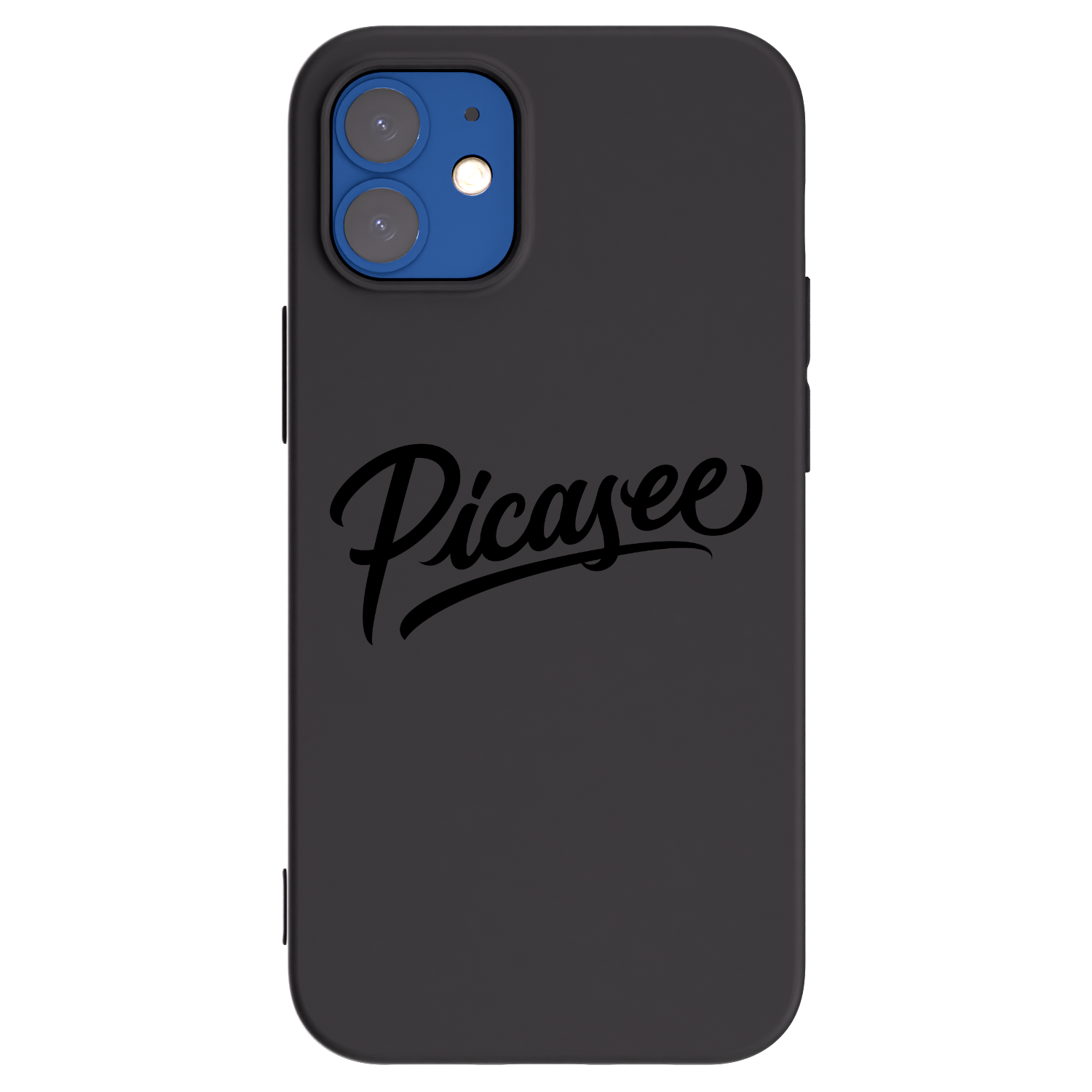 Picasee silikonowe czarne etui na Apple iPhone 12 mini - Picasee - old logo - black