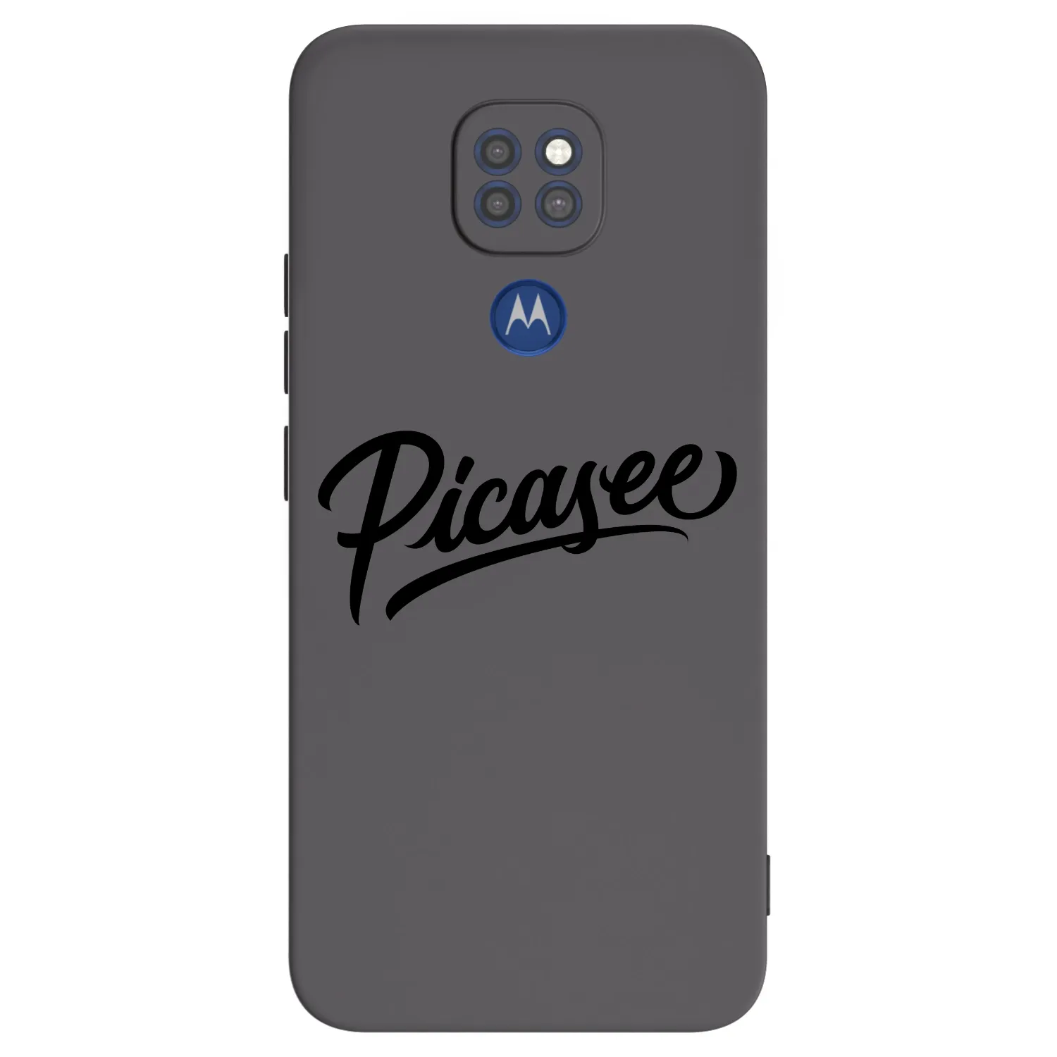 Picasee silikonowe czarne etui na Motorola Moto G9 Play - Picasee - old logo - black