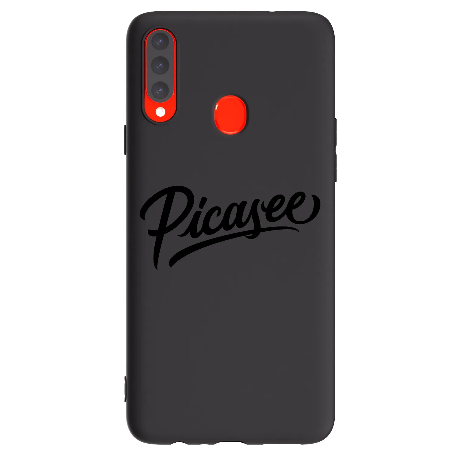 Picasee silikonowe czarne etui na Samsung Galaxy A20s - Picasee - old logo - black
