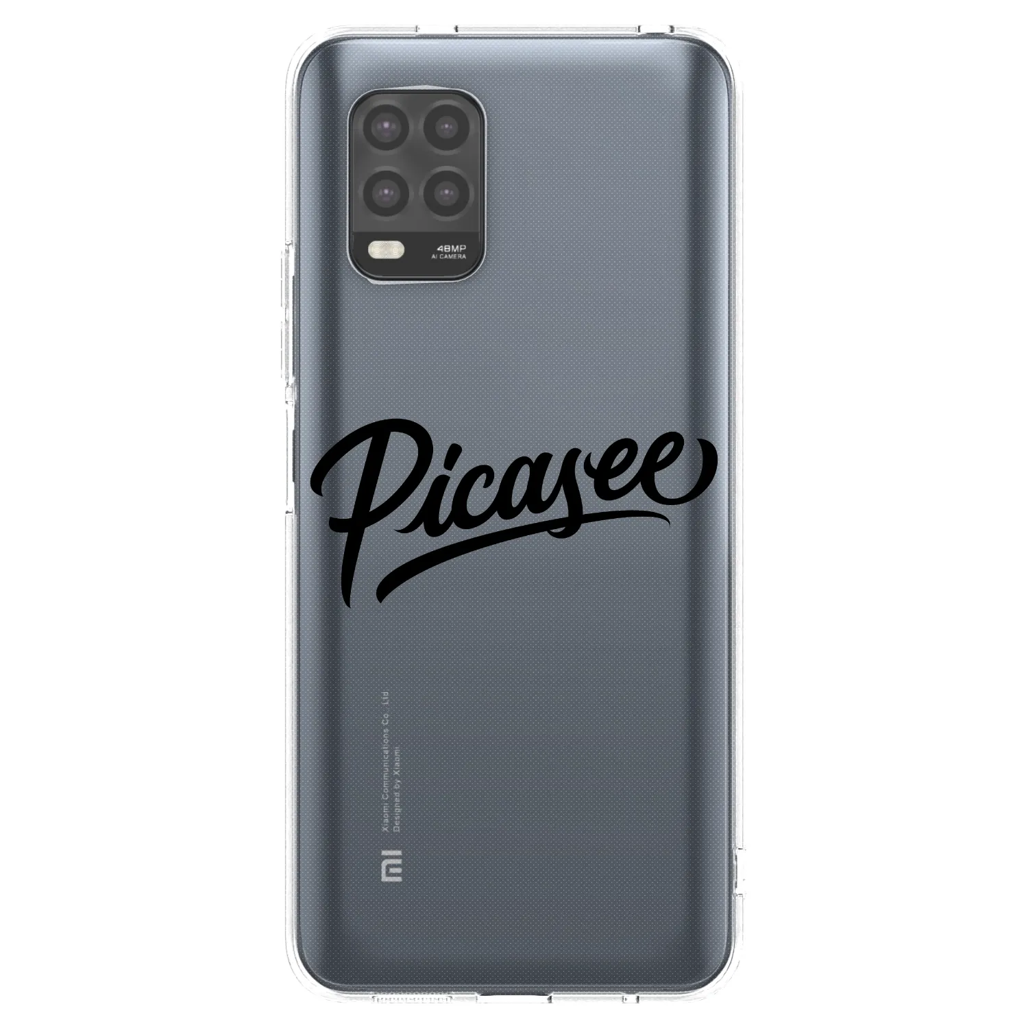 Picasee silikonowe przeźroczyste etui na Xiaomi Mi 10 Lite - Picasee - old logo - black