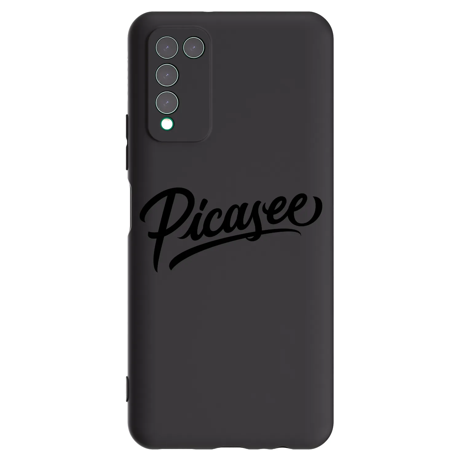 Picasee silikonowe czarne etui na Honor 10X Lite - Picasee - old logo - black