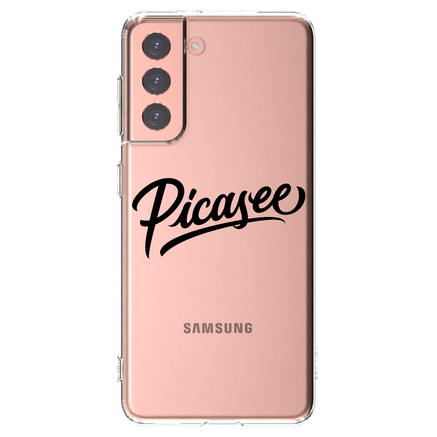 Picasee silikonowe przeźroczyste etui na Samsung Galaxy S21 5G G991B - Picasee - old logo - black