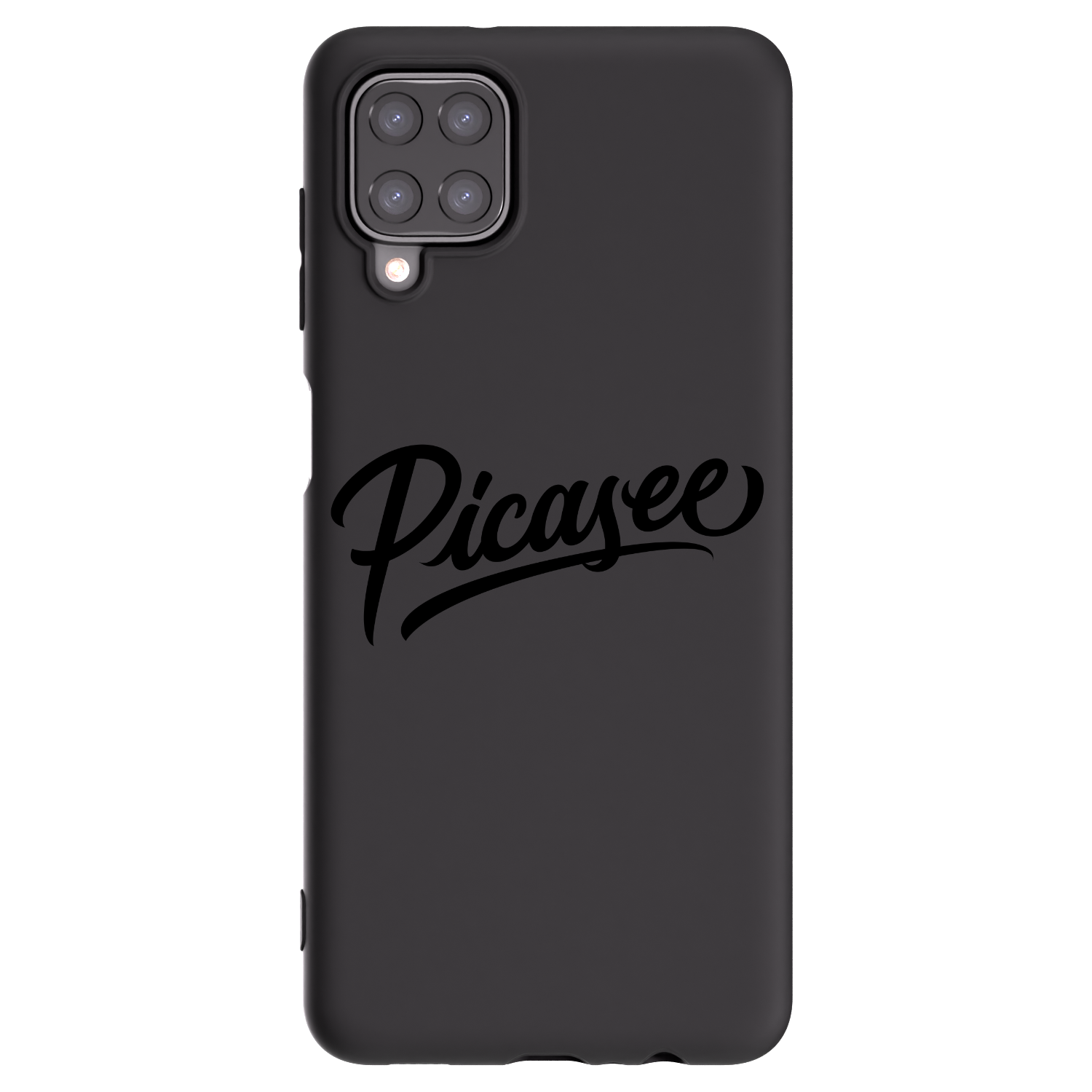 Picasee silikonowe czarne etui na Samsung Galaxy A12 A125F - Picasee - old logo - black