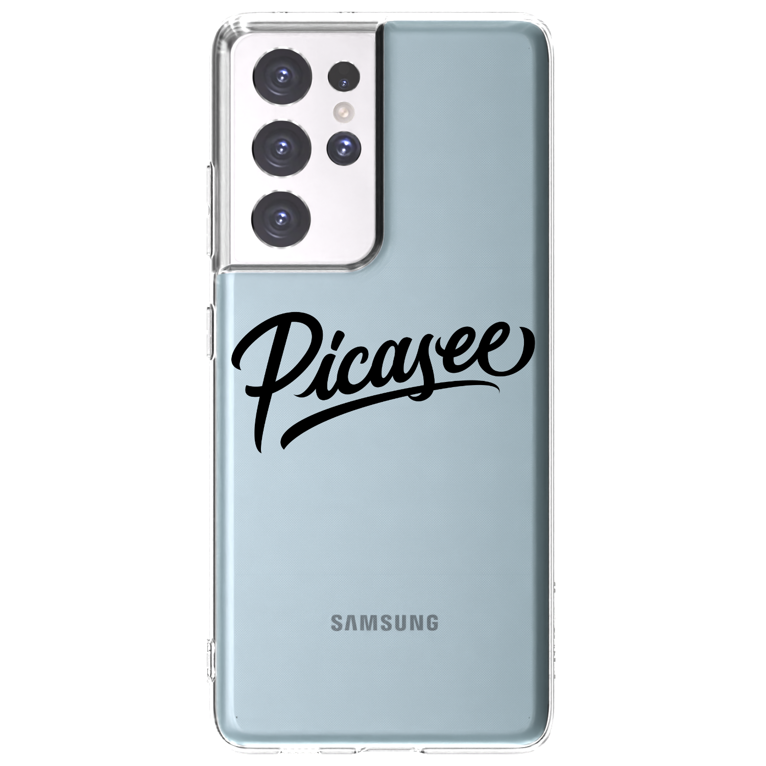 Picasee silikonowe przeźroczyste etui na Samsung Galaxy S21 Ultra 5G G998B - Picasee - old logo - black