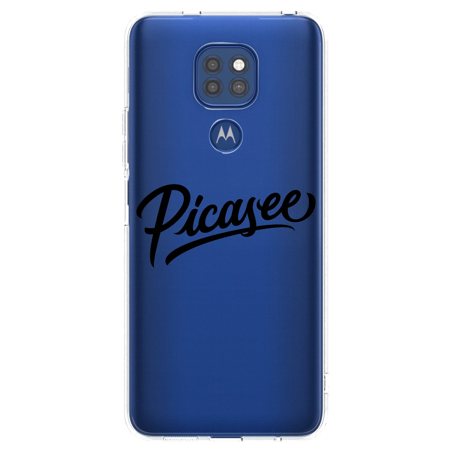 Picasee silikonowe przeźroczyste etui na Motorola Moto G9 Play - Picasee - old logo - black