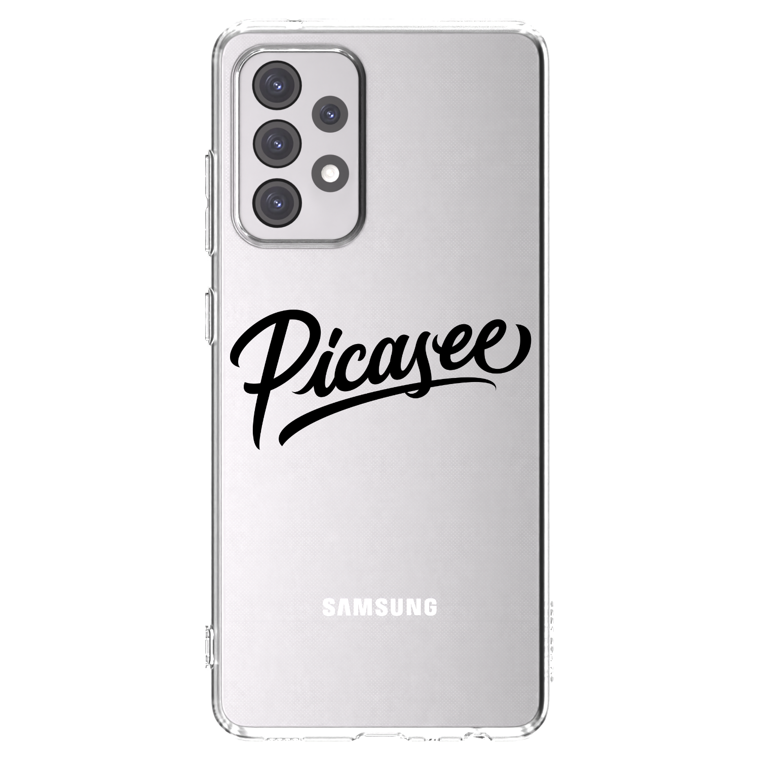 Picasee silikonowe przeźroczyste etui na Samsung Galaxy A52 5G A525F - Picasee - old logo - black