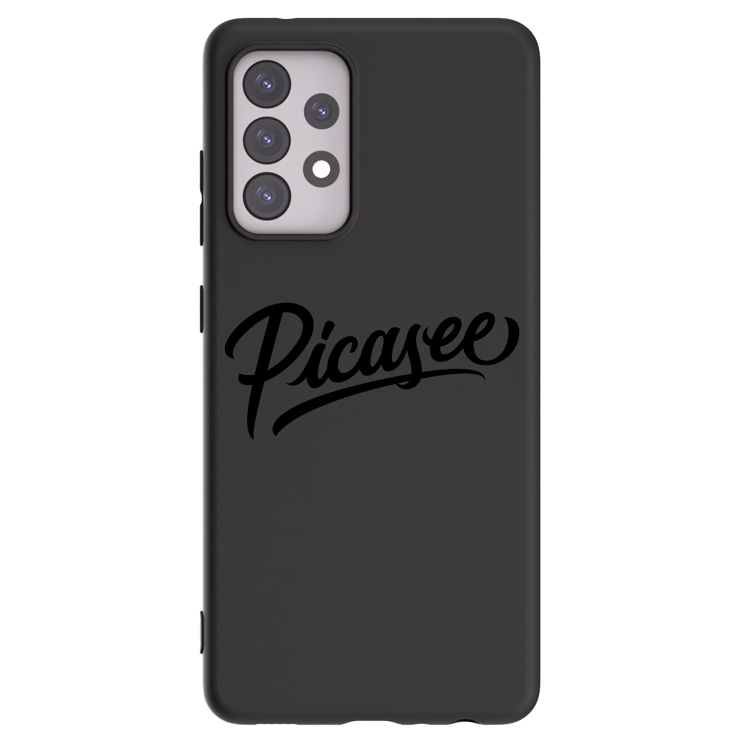 Picasee silikonowe czarne etui na Samsung Galaxy A52 5G A525F - Picasee - old logo - black