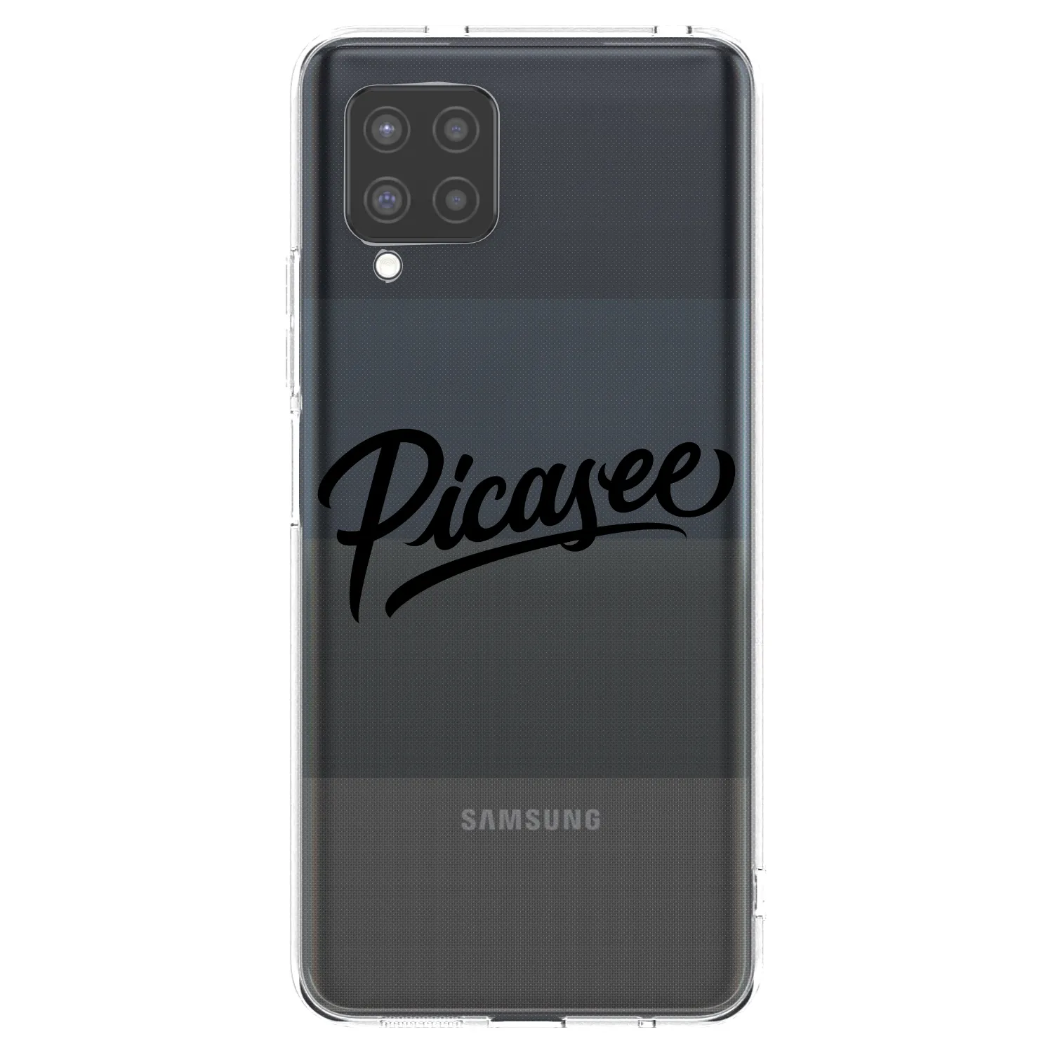Picasee silikonowe przeźroczyste etui na Samsung Galaxy A42 A426B - Picasee - old logo - black