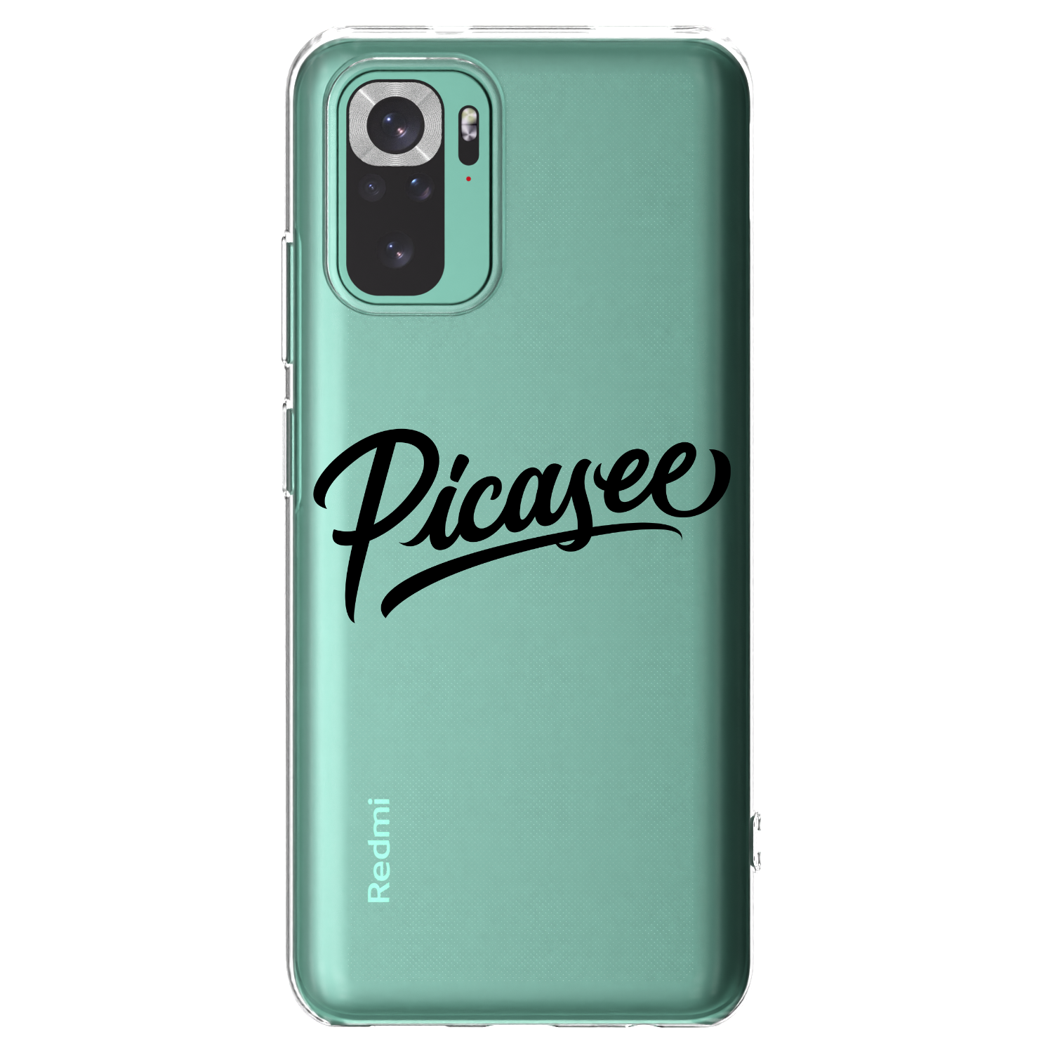 Picasee silikonowe przeźroczyste etui na Xiaomi Redmi Note 10 Pro - Picasee - old logo - black