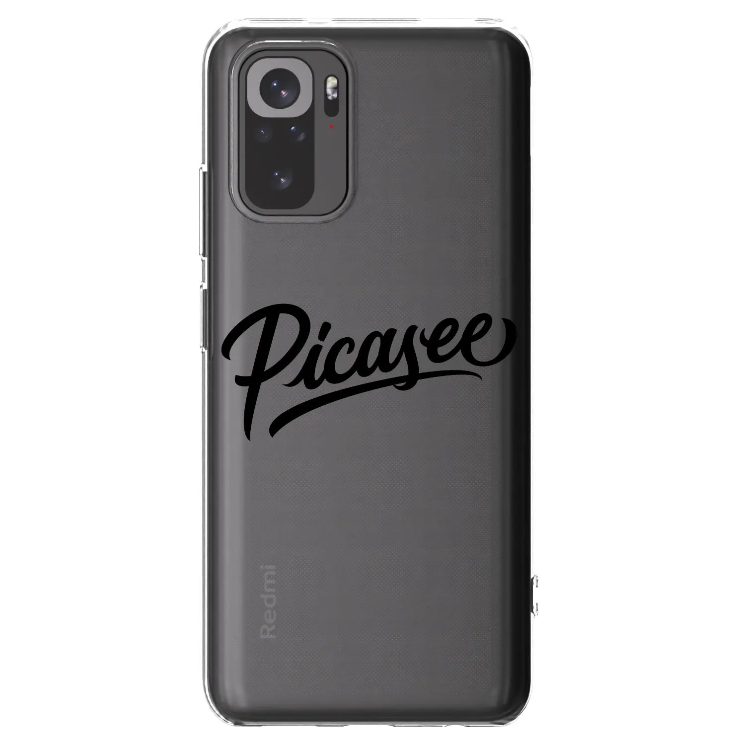 Picasee silikonowe przeźroczyste etui na Xiaomi Redmi Note 10S - Picasee - old logo - black