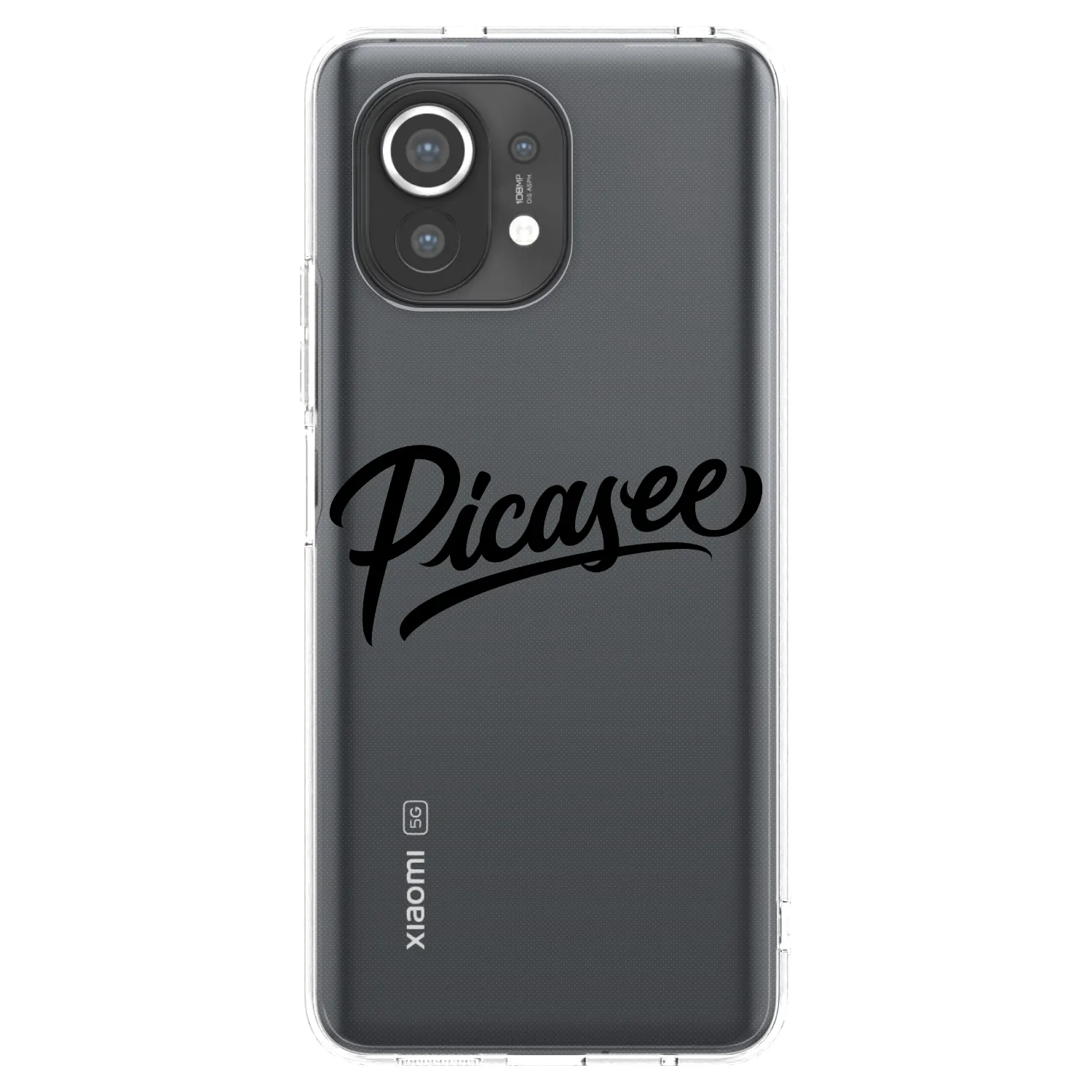Picasee silikonowe przeźroczyste etui na Xiaomi Mi 11 - Picasee - old logo - black