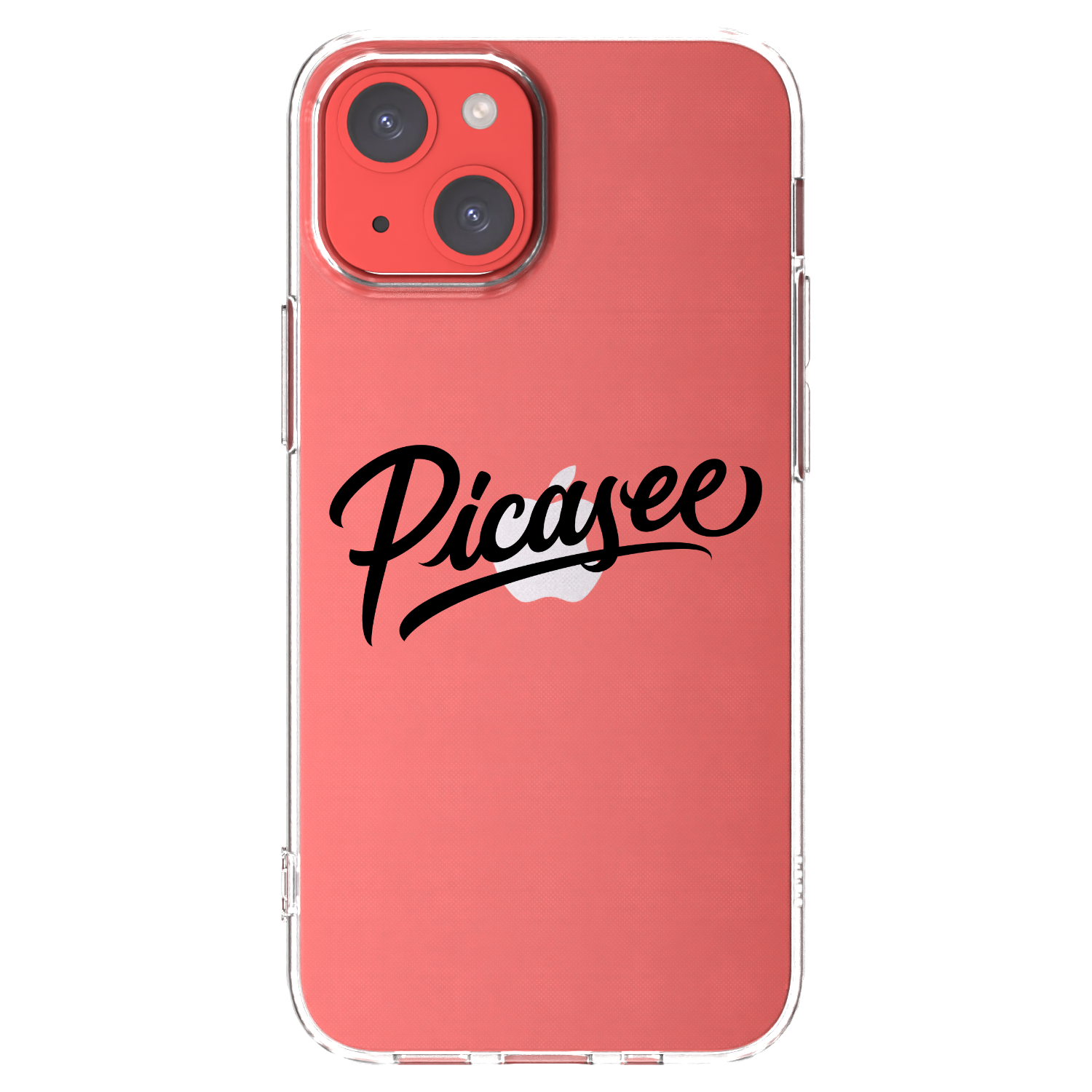 Picasee silikonowe przeźroczyste etui na Apple iPhone 13 mini - Picasee - old logo - black